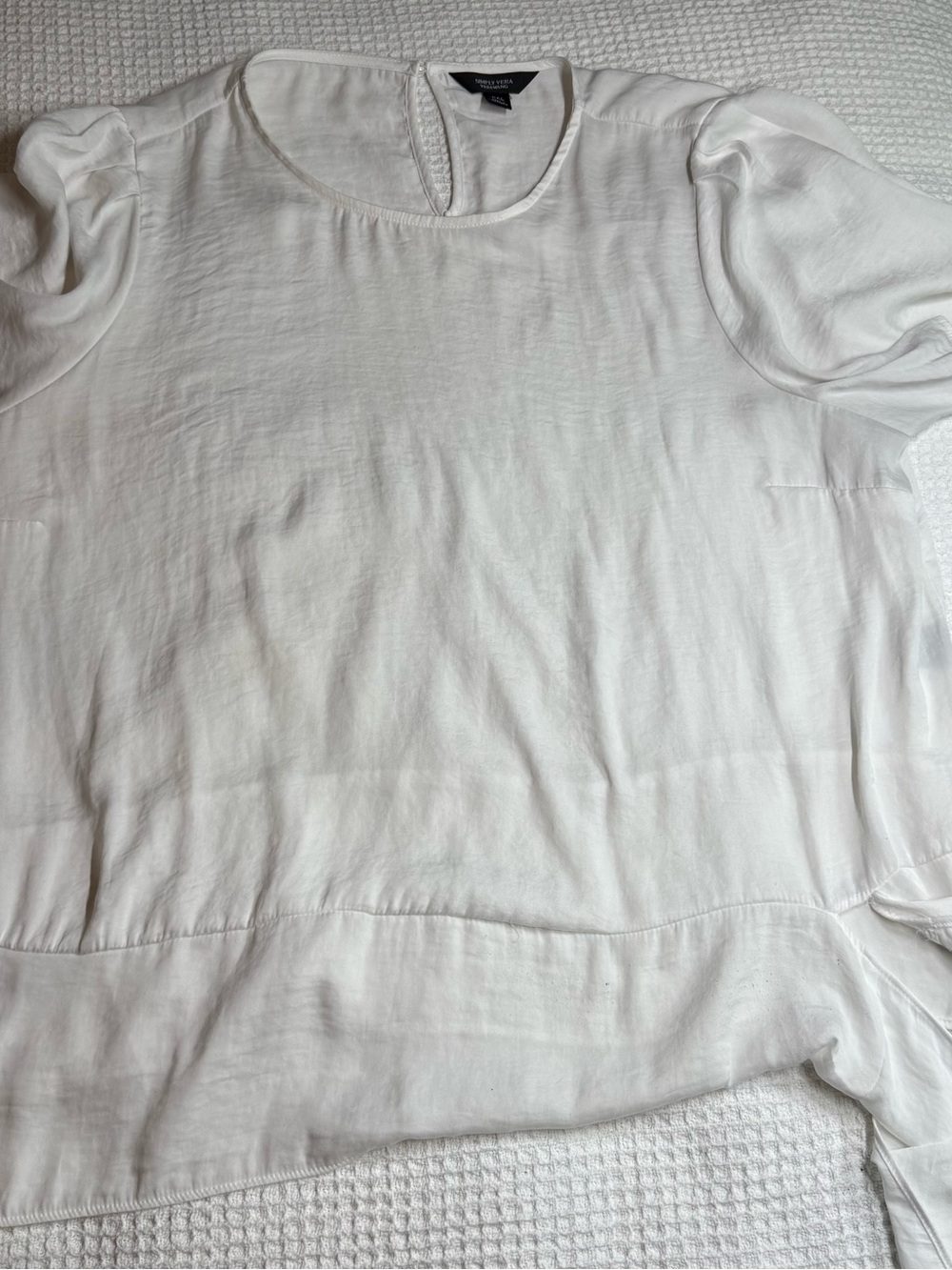 Simply Vera Vera Wang White Sleeveless Top - Picture 3 of 3